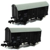 Gms 39, SNCF, gedeckter Güterwagen schwarz neue Thomschke- Achsen, Piko 5/4126-07 Ep3