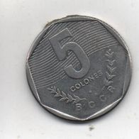 Münze Costa Rica 5 Colones 1985