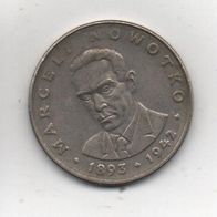 Münze Polen 20 Zloty Marcel Nowotko 1974