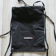TOP schwarzer Sportbeutel Sporttasche Turnbeutel mit Namensschild 38 x28 cm