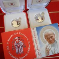 Vatikan 2015 5 Euro + 10 Euro PP Gedenkmünzen Silber