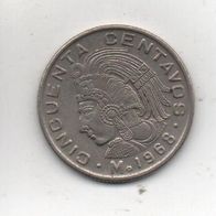 Münze Mexico Cincuenta Centavos 1968