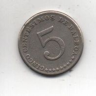 Münze Panama 5 Centesimos 1967