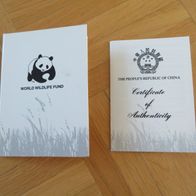 Silber China Panda 1986 - 5 Yuan - PP/ Proof - 25 Jahre WWF - Panda - RAR!