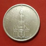 5 RM Garnisonskirche ohne Datum, 1934 D in 900er Silber
