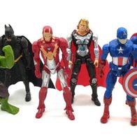 6 Teiliges Figuren Set DC Marvel Avengers Charaktere Batman Hulk Ironman 10 cm