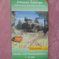 Wanderkarte Naturpark Zittauer Gebirge - Lausitzer Gebirge, 1:33000