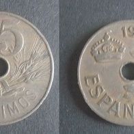Münze Spanien Alt: 25 Centimos 1927