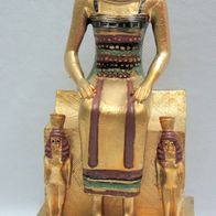 Ägyptische Königin Nilkönigin auf dem Thron 20cm Dekofigur