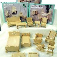 Dolls House Furniure Kit Holz * Puppenhaus Möbel Einrichtung unbespielt