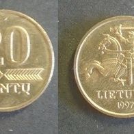 Münze Litauen: 20 Centu 1997