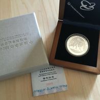 China 2010 Panda 20th anni of China´s Capital Market 1oz Silber BOX + COA