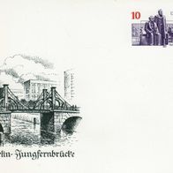 Karte Berlin-Jungfernbrücke mit DDR-Marke Michel-Nr. 3073, aber 10 Pf. - 2116