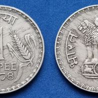 14979(1) 1 Rupie (Indien / Kalkutta) 1978 in ss ....... von * * * Berlin-coins * * *