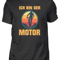 Ich Bin Der Motor Radfahrer Spruch E-Bike Damen Herren Fun T-Shirt - Foto 3