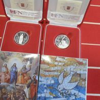 Vatikan 2004 10 Euro + 5 Euro PP Gedenkmünzen