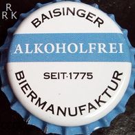 Baisinger Alkoholfrei Bier Brauerei Kronkorken 2021 Kronenkorken in neu und unbenutzt