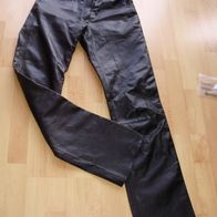 Echt Leder Hose schwarz 36