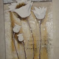 DL Bild künstlerische Malerei Acryl Blüte Holzrahmen gespannt 45x120 nicht lange genu