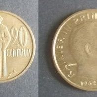 Münze Monaco: 20 Centimes 1962