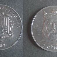 Münze Andorra: 1 Centim 2002 - VZ
