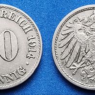 4487(3) 10 Pfennig (Kaiserreich) 1914/ A in ss-vz ..... von * * * Berlin-coins * * *