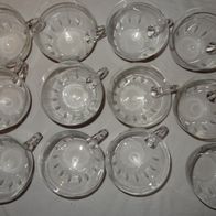 CF Bowleglas Punschglas 12 Gläser m11 Schliffen Ø 9 h 6 Vintage alle einwandfrei erha