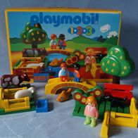 Playmobil ® 123 - 6601 Bauernhof Blumenwiese Kinder Kuh Fisch Schaf komplett OVP