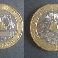 Münze Frankreich: 20 Francs 1992