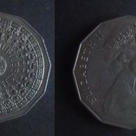 Münze Australien: 50 Cent 19977 - Silber Jubiläum Krone - Sondermünze