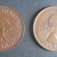 Münze Australien: 0,5 oder Half Penny 1961