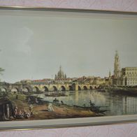 VEB - Canaletto, Bernardo Bellotto, Dresden, Elbufer unterhalb Augustusbrücke 103cm