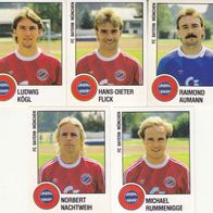 5x Bayern München Panini Sammelbilder 1988