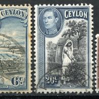 As00180 Sri Lanka, Ceylon gestempelt o, Michel 230 D, 233, 236, 237X, 0,80 M€, (2012)