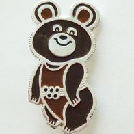 UdSSR Abzeichen / Olympiade in Moskau 1980, Bär Maskottchen
