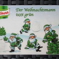 NEU Sticker Postkarte KNORR "Der Weihnachtsmann isst grün" Weihnachten Aufkleber