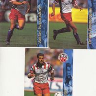 3x Hamburger SV Panini ran Sat1 Trading Card 1996