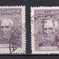 Argentinien, 1956, 1959, Brown, 2 Briefm., gest.