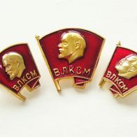 UdSSR 3 x Komsomol Mitglidsabzeichen - WLKSM