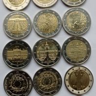 15 verschiedene 2 Euro Münzen BRD Lübeck Kniefall ...