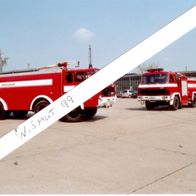 Feuerwehr-Foto DDR Oldtimer VEB LKW Tatra 813 und 815Sonderlöschfahrzeuge PCK Schwedt