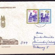 DDR 1971 Leipziger Herbstmesse MiNr. 1700 - 1701 FDC gestempelt + gelaufen