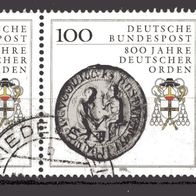 BRD / Bund 1990 800 Jahre Deutscher Orden MiNr. 1451 Paar gestempelt