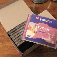 Verbatim DVD-R, 4,7 GB, 16x IW 8 Stück