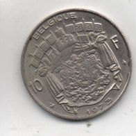 Münze Belgien 10 Franc 1973