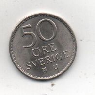 Münze Schweden 50 Öre 1967