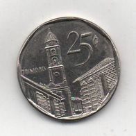 Münze Kuba 25 Centavos 2000