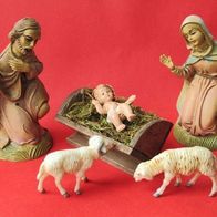 NEU Krippen Figuren Maria u Josef u Jesus Kind Krippe Tiere 6tg Weihnachtskrippe