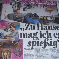 Eve Champagne Article Clippings 1 pg Magazine Clipping Bericht Burlesque