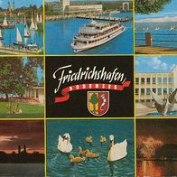 alte AK Friedrichshafen Bodensee, 8 Bilder des Ortes